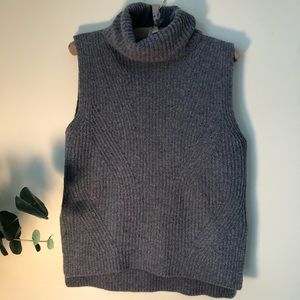 Madewell brand Merino wool turtleneck vest